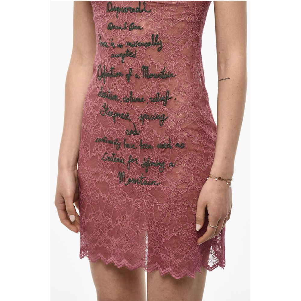 Dsquared² UNDERWEAR Embroidered Lace Slip Dress