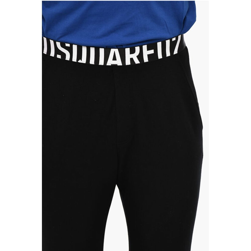 Dsquared² Solid Color Nightwear Pants with Logoed Band