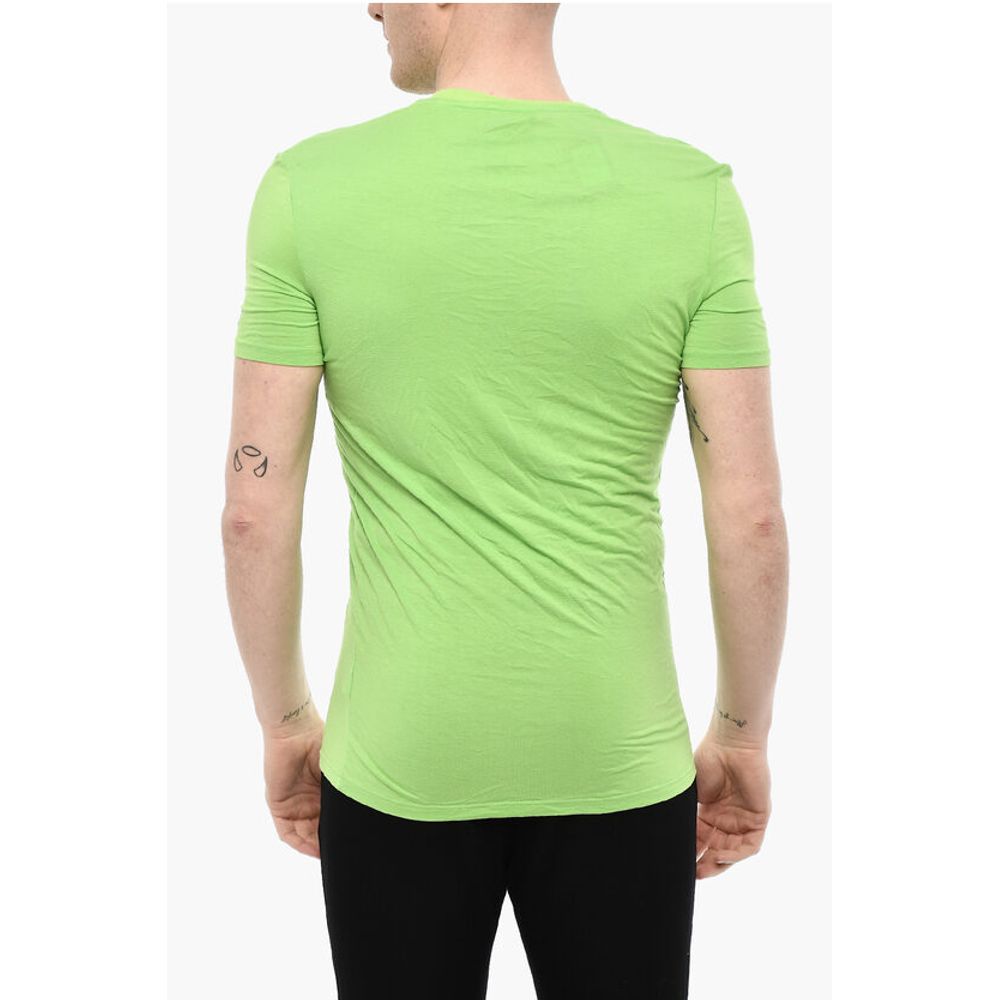Dsquared² V-Neck Underwear T-shirt with Logo Print