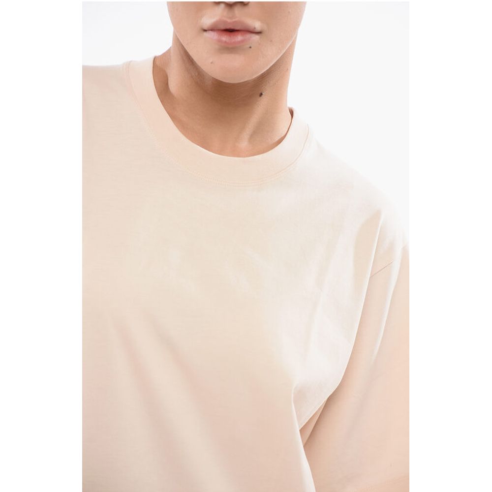 Autry Cropped Crew-Neck T-shirt with Embossed Logo