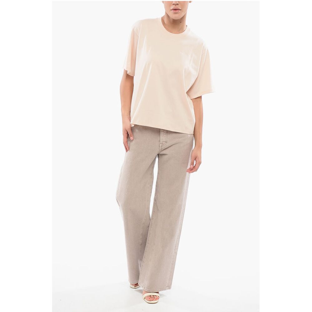 Autry Cropped Crew-Neck T-shirt with Embossed Logo