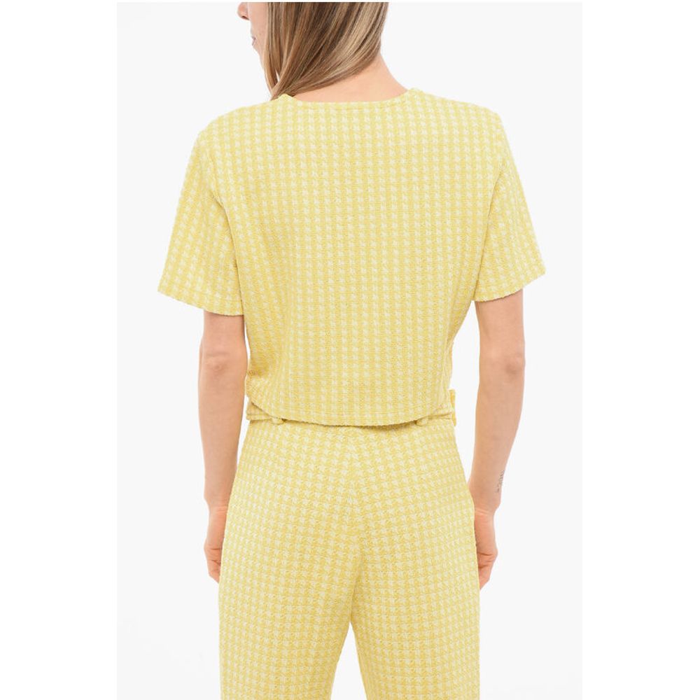 Viktor & Rolf Cropped BANDEAU BOW Top with Deep Neckline