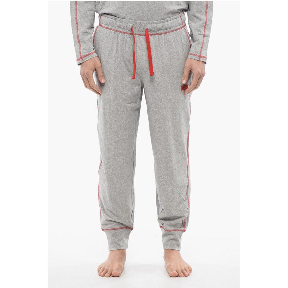 Diesel RED TAG Stretch Cotton UMSET-WILLONG Long Pyjamas Set with V