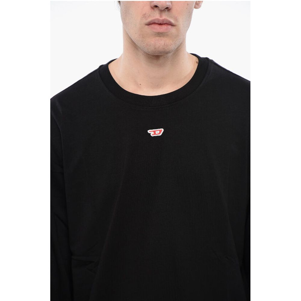 Diesel RED TAG Long Sleeves Cotton T-JUST-LS-D Crew-neck T-shirt