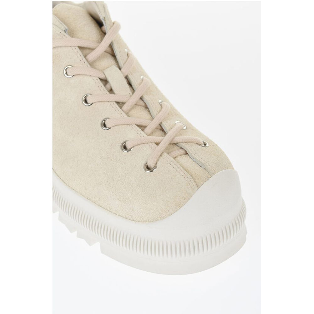 Jil Sander Suede Lace-up Sneakers with Vibram Sole