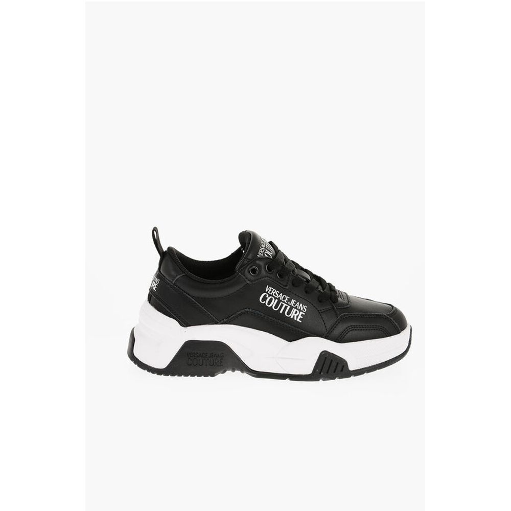 Versace JEANS COUTURE Leather STARGAZE Sneakers with Contrasting Det