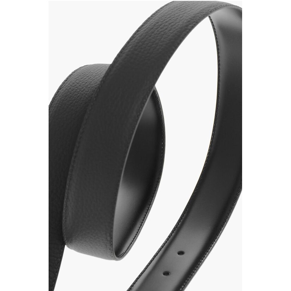 Ermenegildo Zegna Leather and Textured Leather Reversible Belt