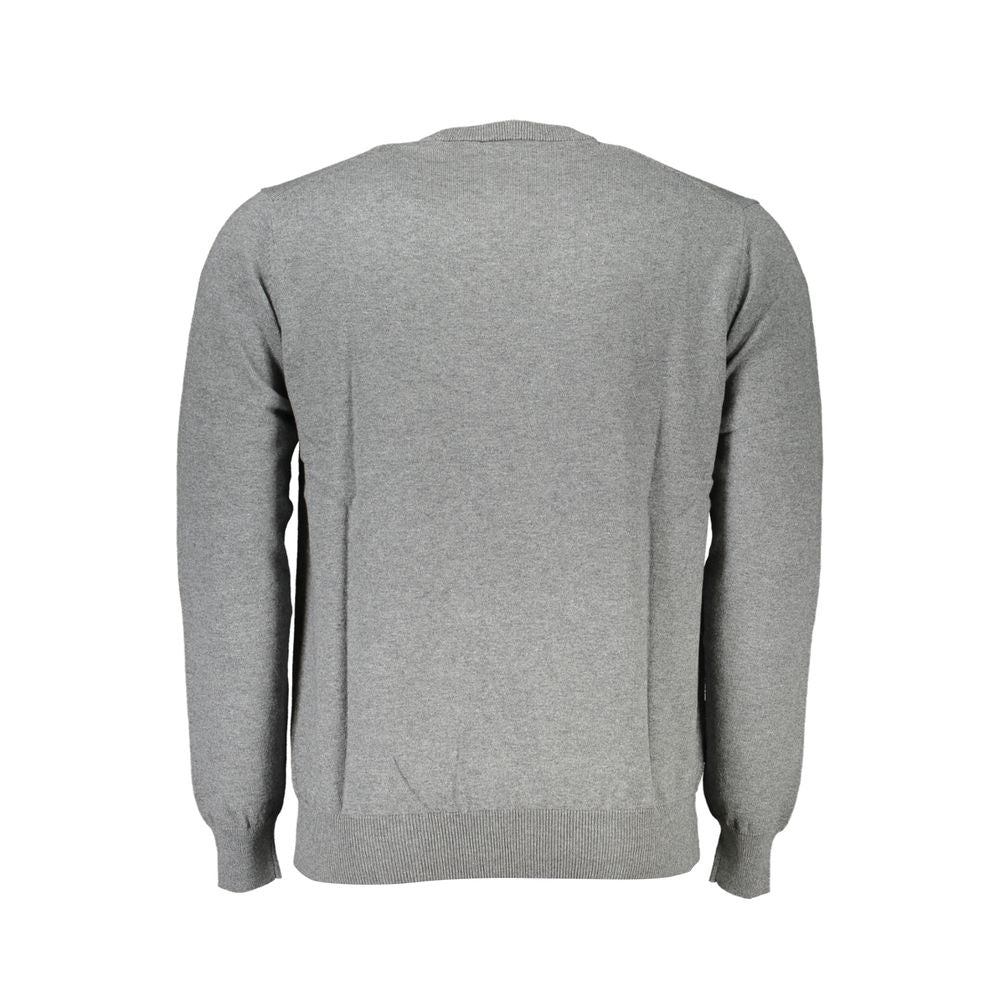 Harmont & Blaine Schicker grauer Pullover aus Baumwollmischung mit Rundhalsausschnitt