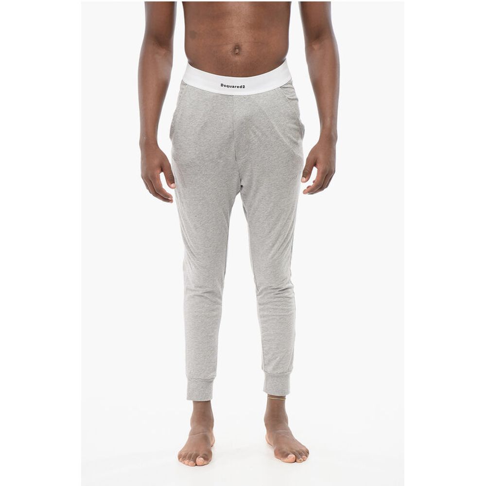 Dsquared² Viscose Blend Pijama Pants with Logoed Waistband
