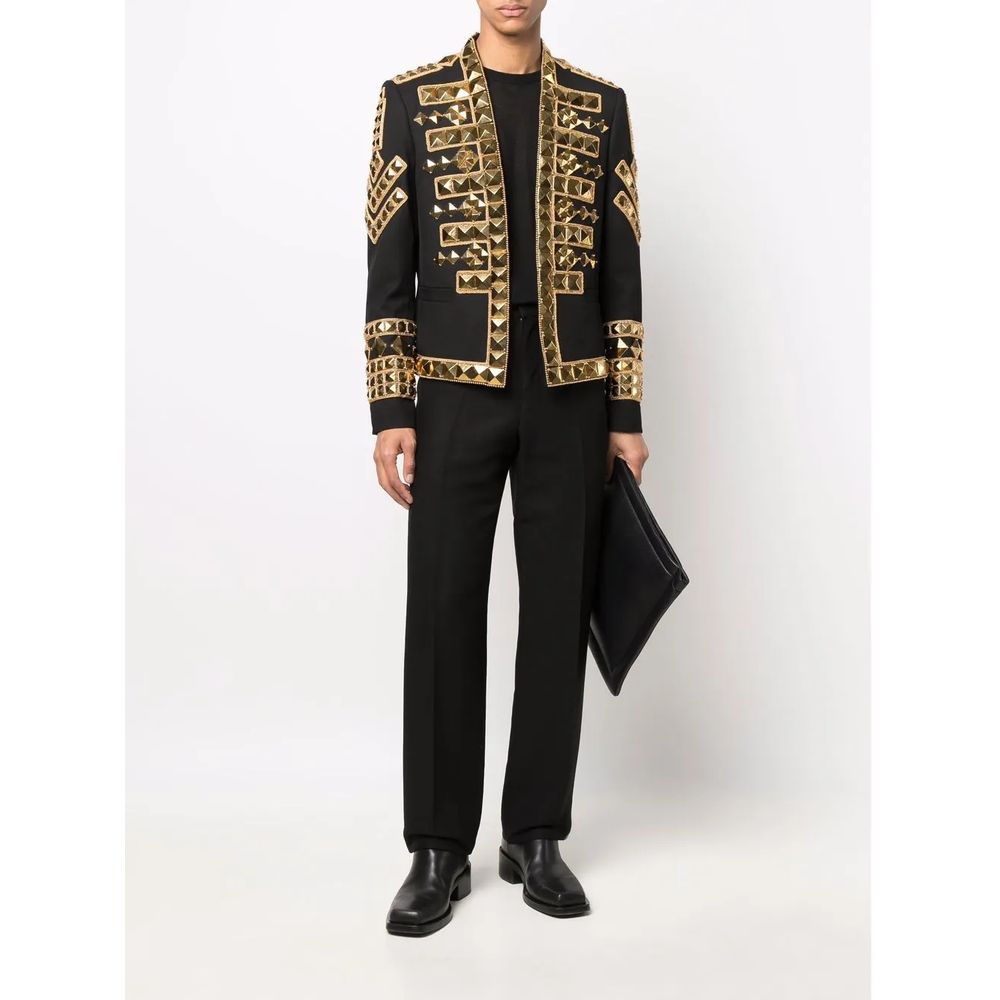 Balmain Black Haircalf Jacket