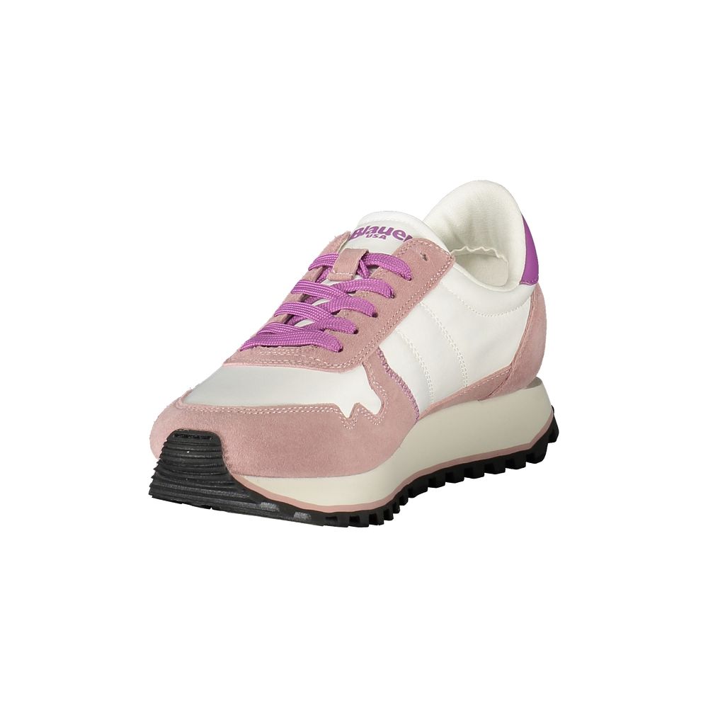 Blauer White Leather Women Sneaker