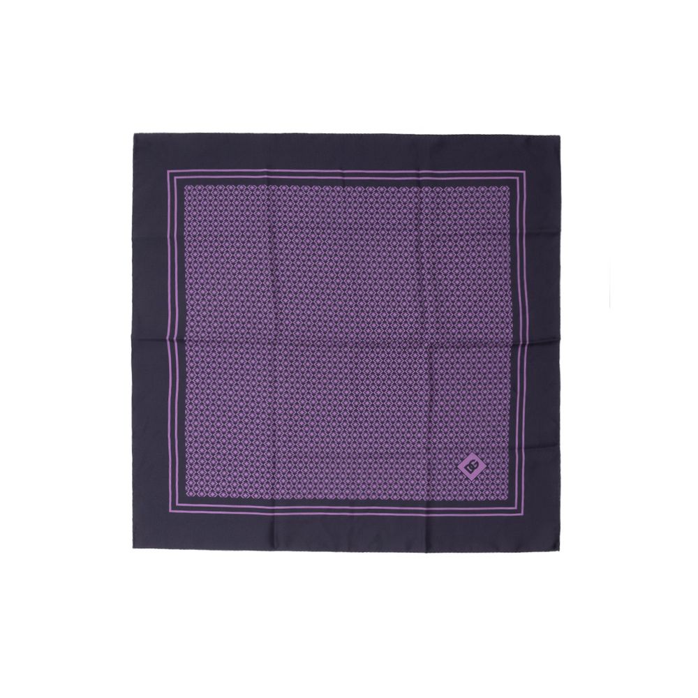 Dolce & Gabbana Purple Silk Handkerchief
