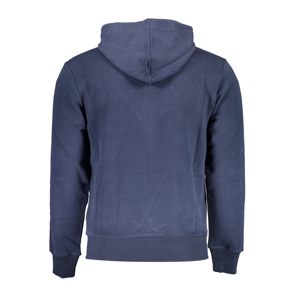 La Martina Elegantes blaues Kapuzensweatshirt mit Reißverschlussdetail