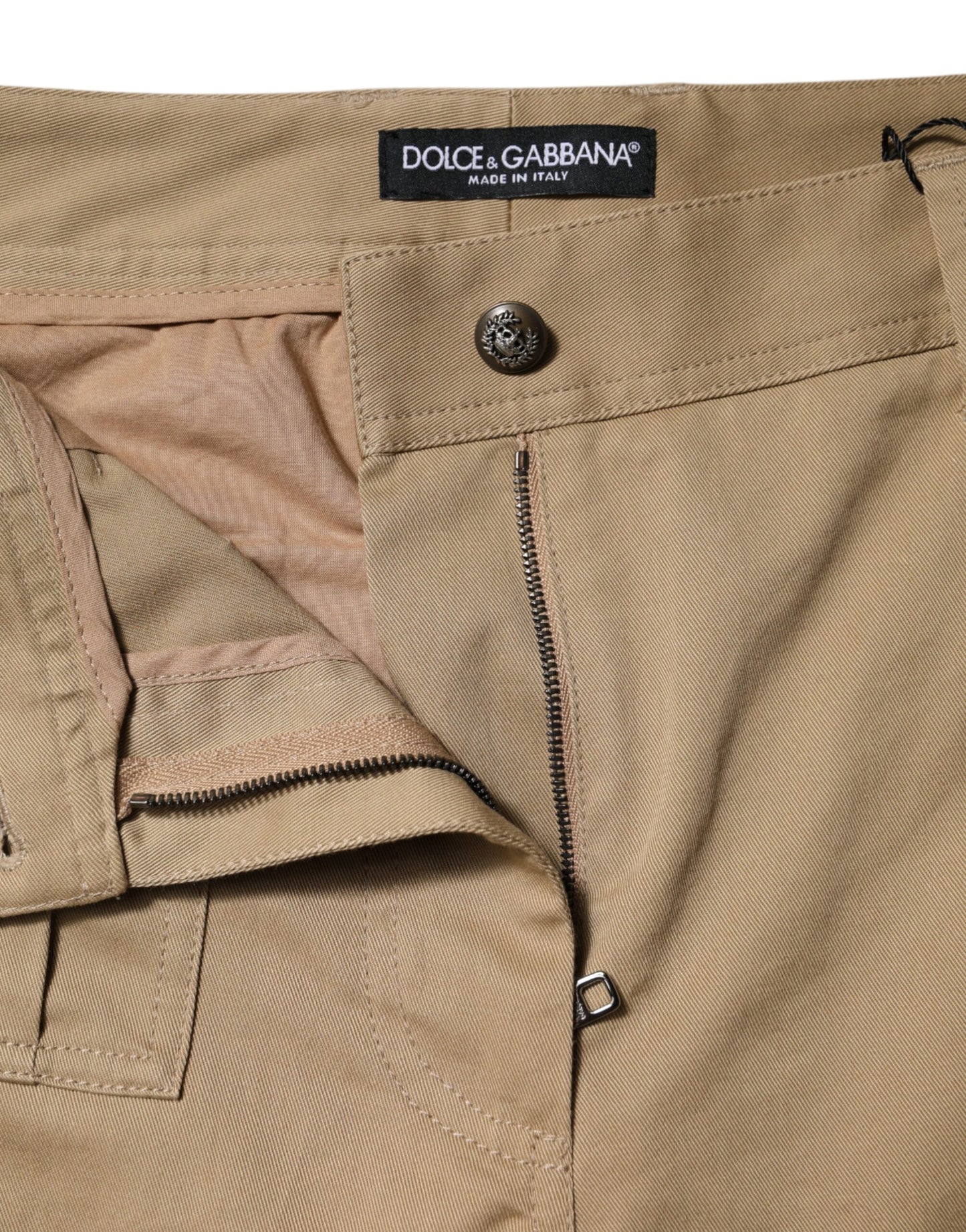 Dolce & Gabbana Brown Cotton Cargo Tapered Pants