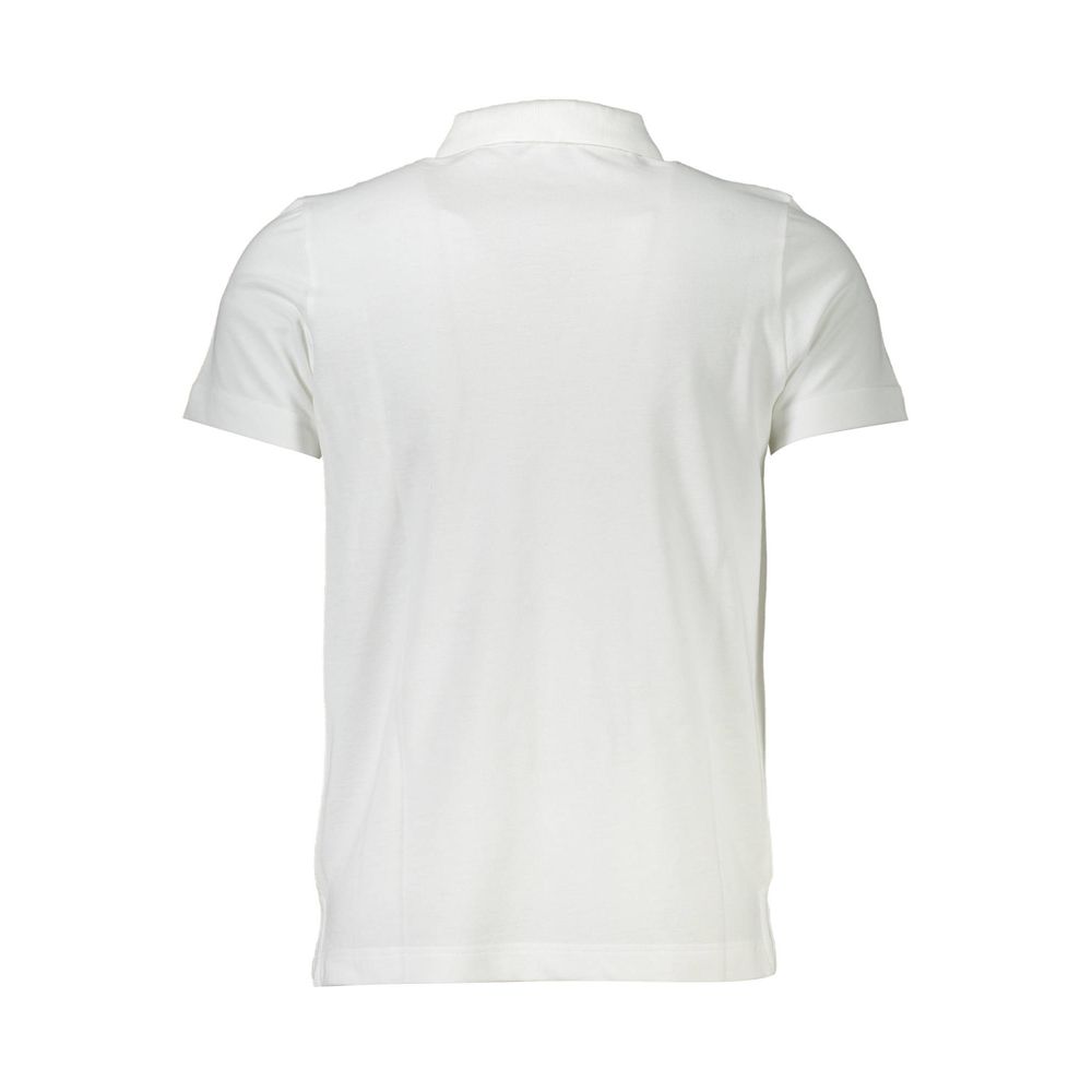 Cavalli Class White Cotton Men Polo Shirt