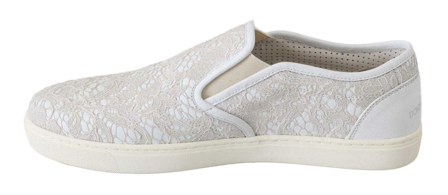 Dolce & Gabbana Elegante Off-White Slipper für Damen