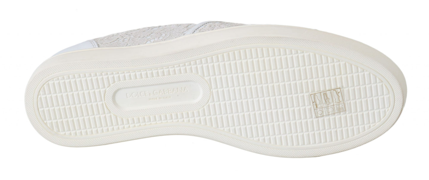 Dolce & Gabbana Elegante Off-White Slipper für Damen