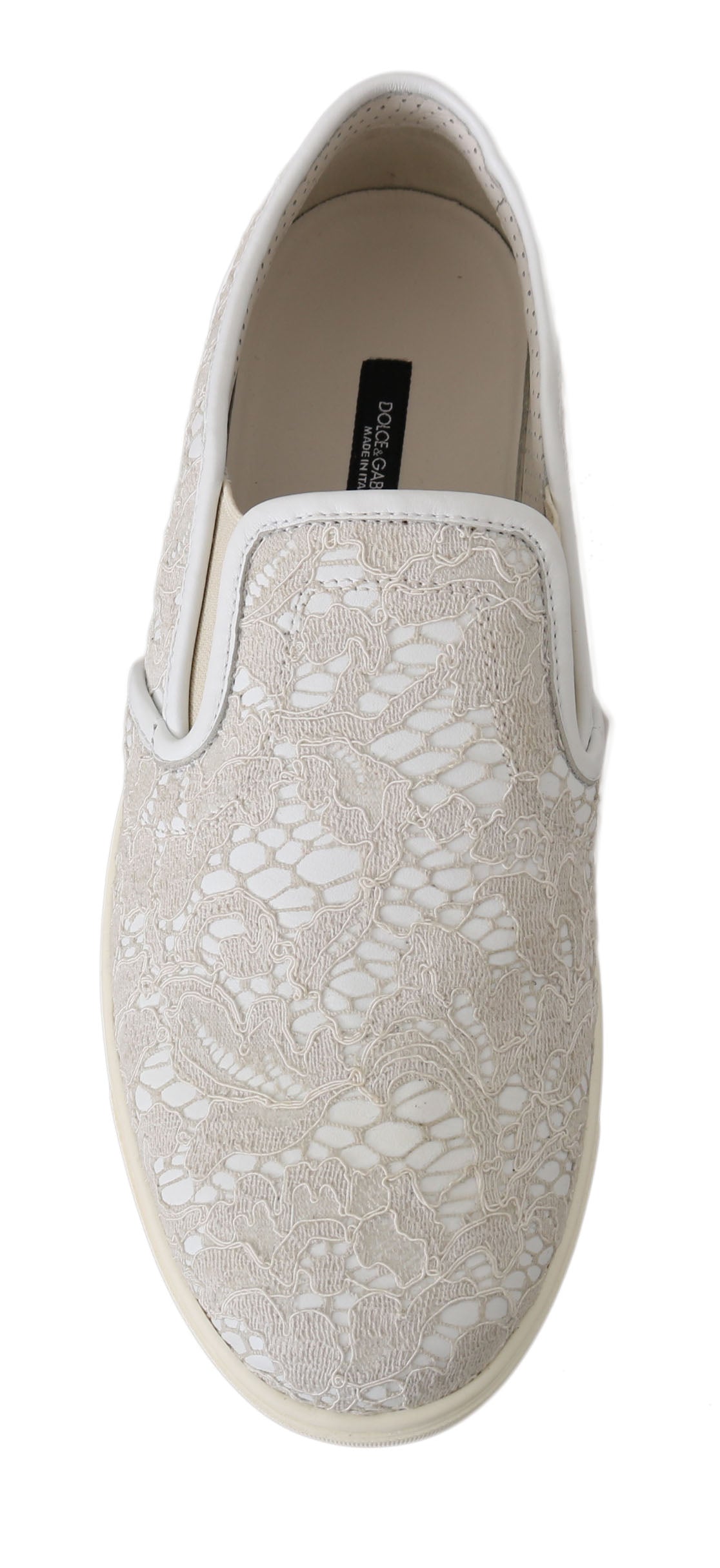 Dolce & Gabbana Elegante Off-White Slipper für Damen