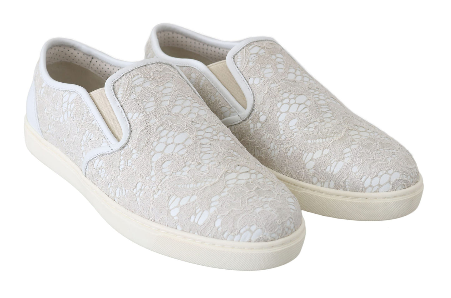 Dolce & Gabbana Elegante Off-White Slipper für Damen