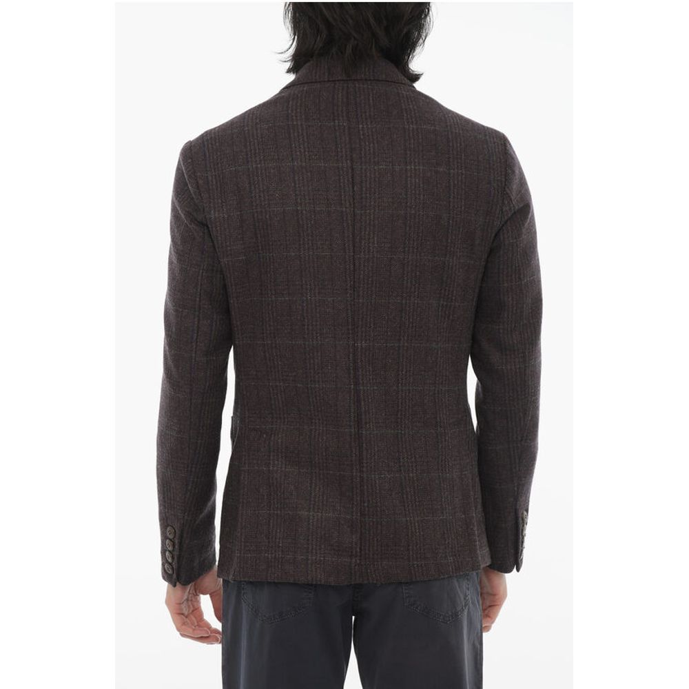 Corneliani CC COLLECTION District Check Wool Blend Blazer