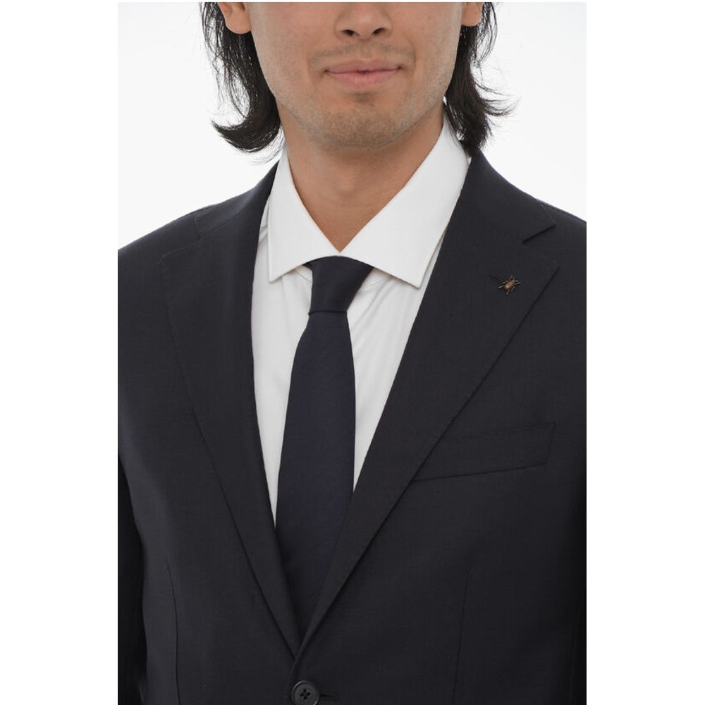 Corneliani CC COLLECTION Virgin Wool Half-Lined 2-Buttons Blazer with P