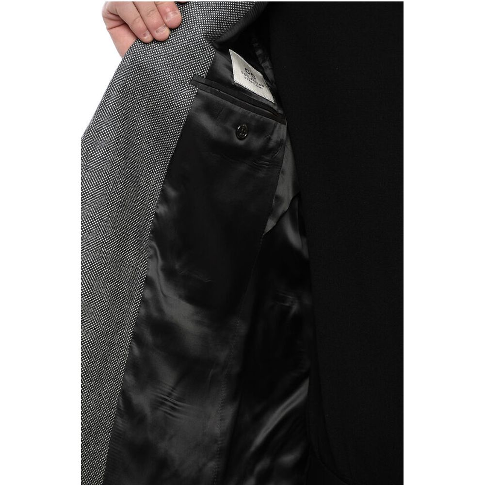 Corneliani CC COLLECTION Bird's Eye Cashmere Blend Single-breasted Blaz
