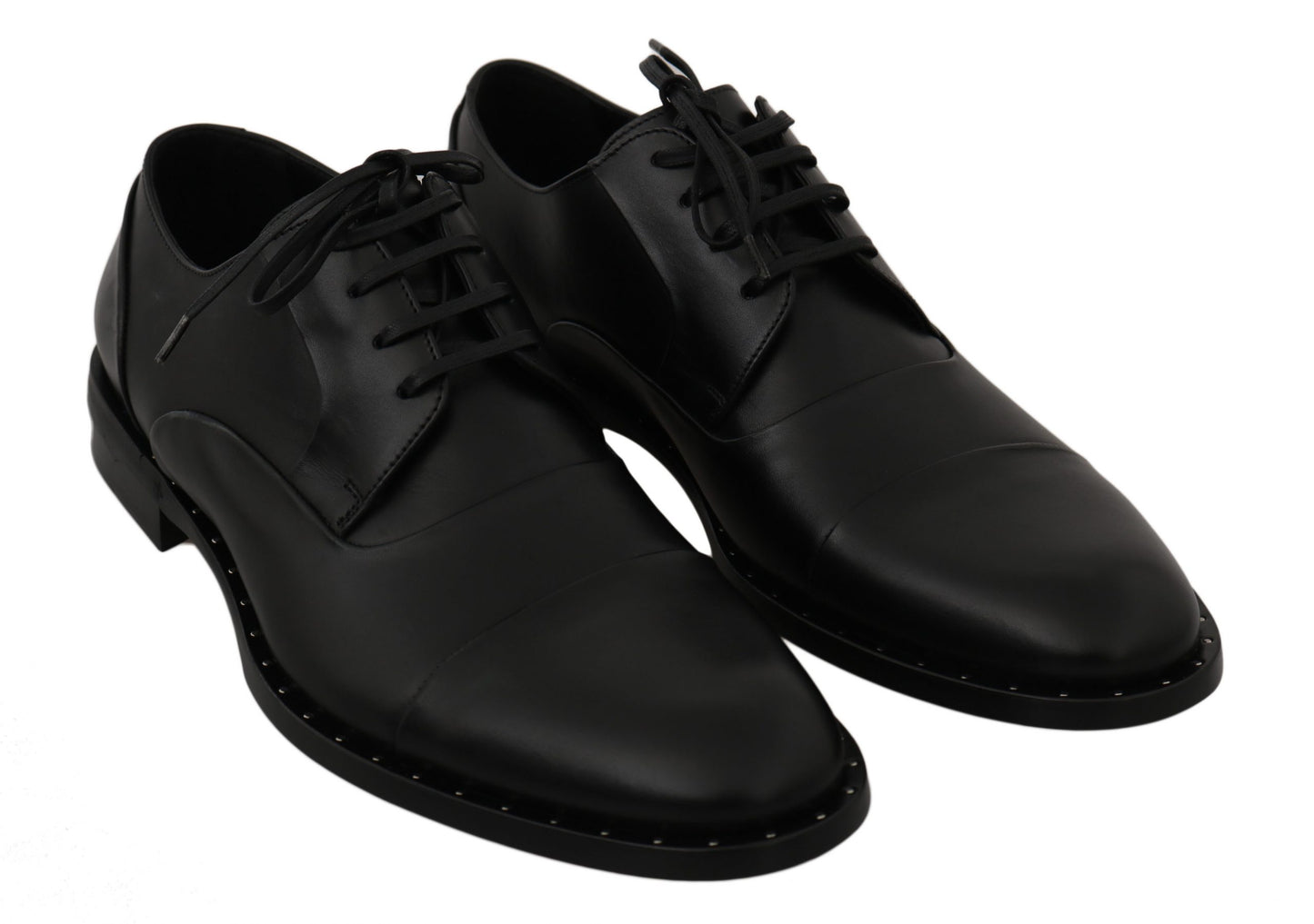 Dolce & Gabbana Elegante schwarze Lederformalschuhe