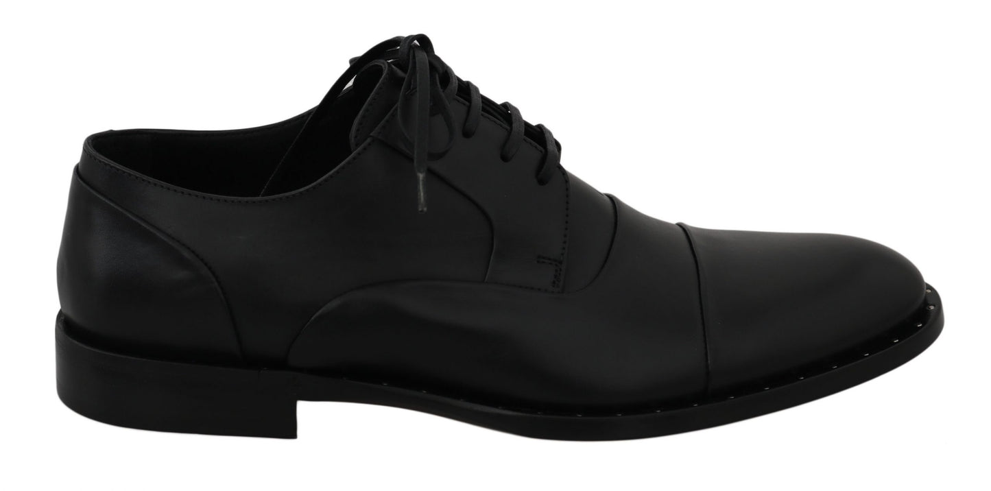 Dolce & Gabbana Elegante schwarze Lederformalschuhe