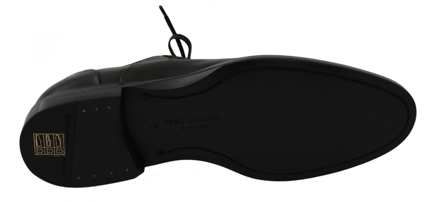 Dolce & Gabbana Elegante schwarze Lederformalschuhe