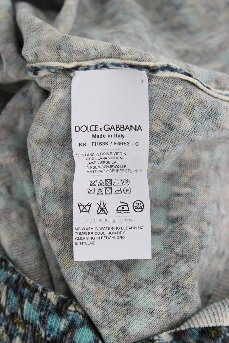 Dolce & Gabbana élégant pull sans manches en laine bleue