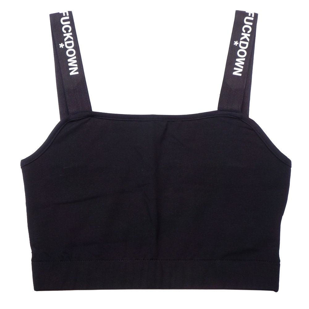 Comme Des Fuckdown Black Cotton Tops & T-Shirt