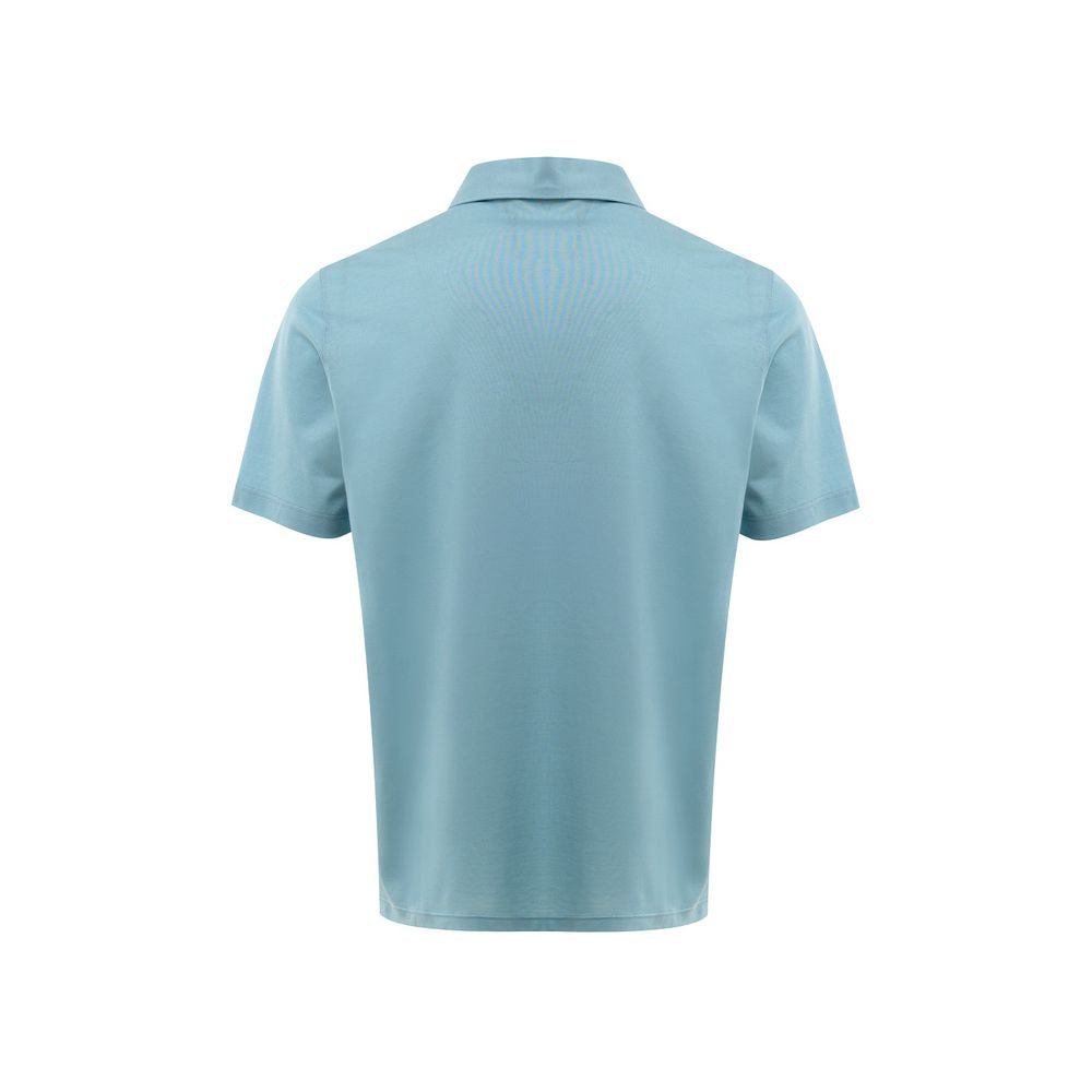 Gran Sasso Blue Cotton Polo Shirt