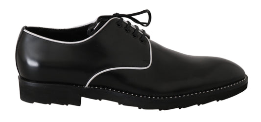Dolce & Gabbana – Elegante Derby-Schuhe aus schwarzem Leder