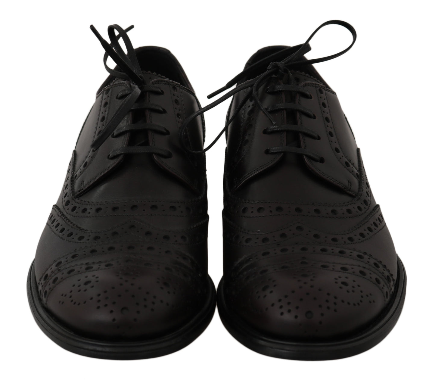 Dolce & Gabbana Elegante Bordeaux Wingtip Derby Dressschuhe