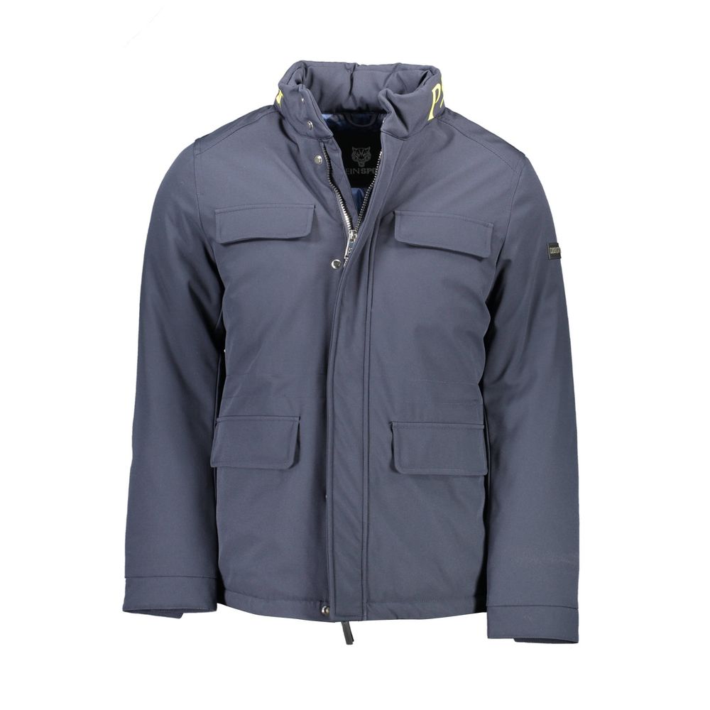 Plein Sport Blue Polyester Jacket