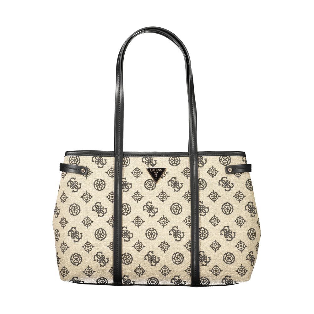 Guess Jeans Beige Cotton Handbag
