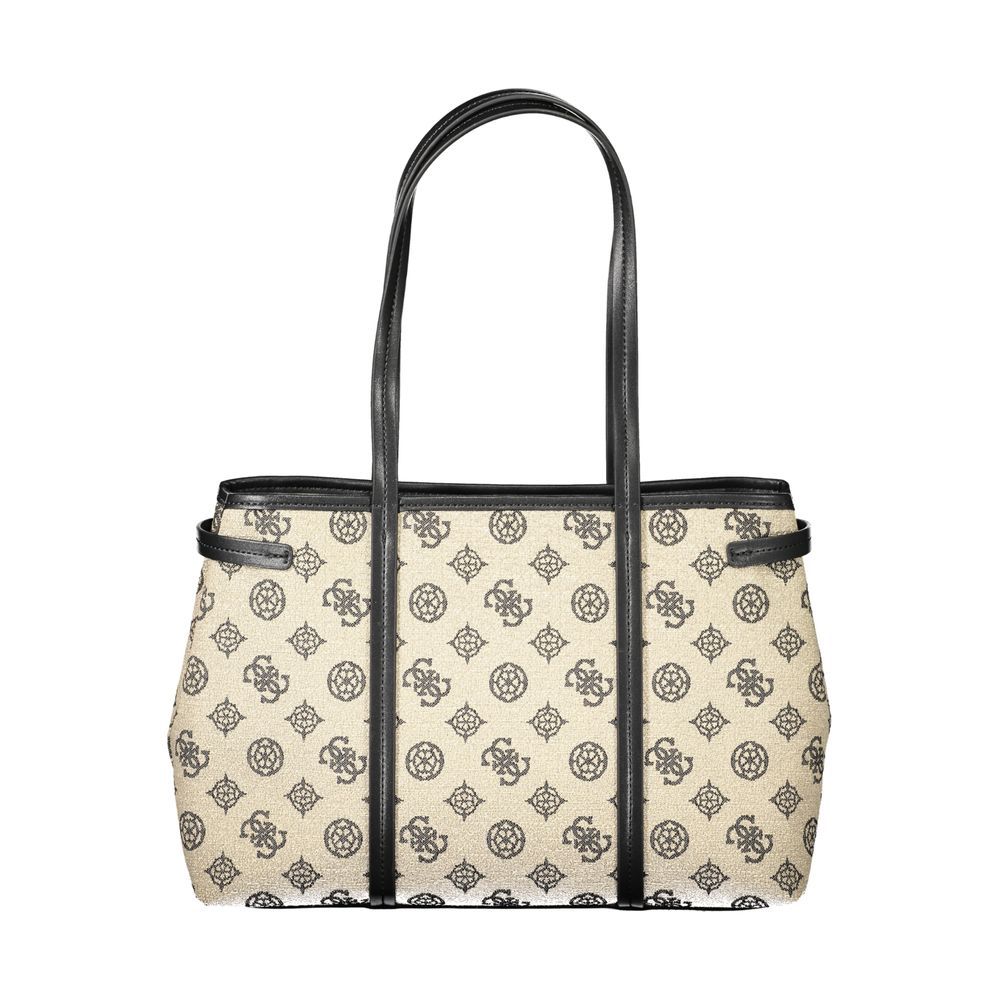 Guess Jeans Beige Cotton Handbag