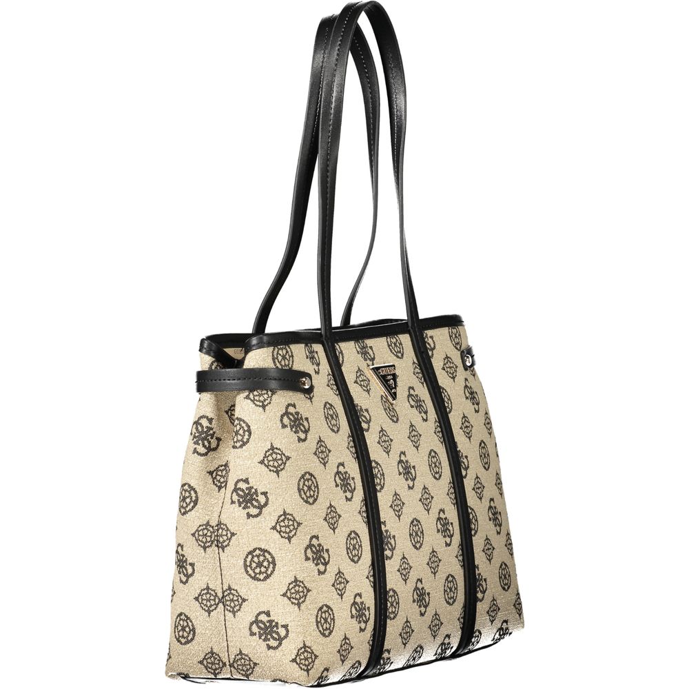 Guess Jeans Beige Cotton Handbag