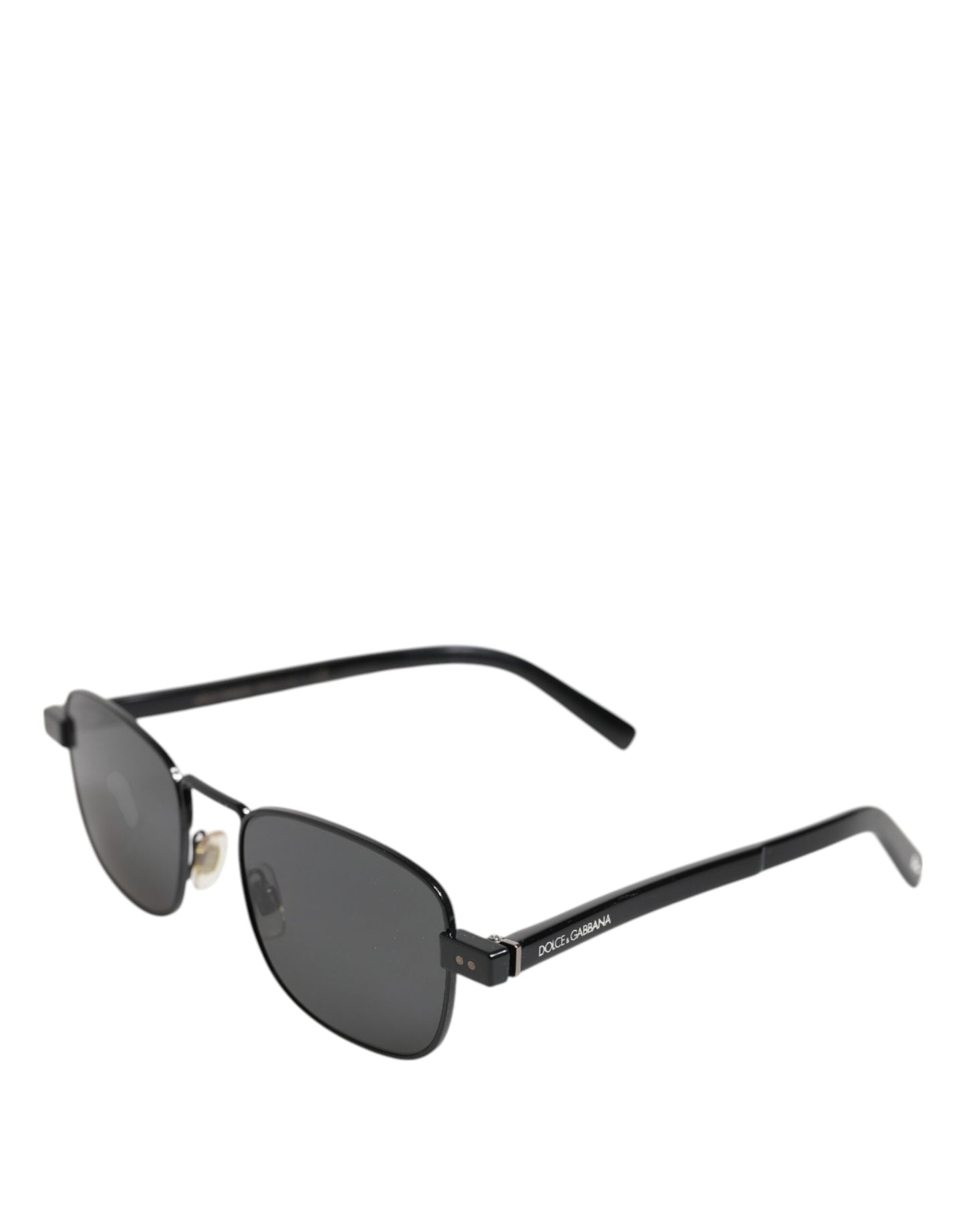 Dolce & Gabbana Black Metal Frame Square Lenses DG2222 Eyewear Sunglasses