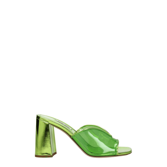 Miu Miu Green Plexiglass Sandal