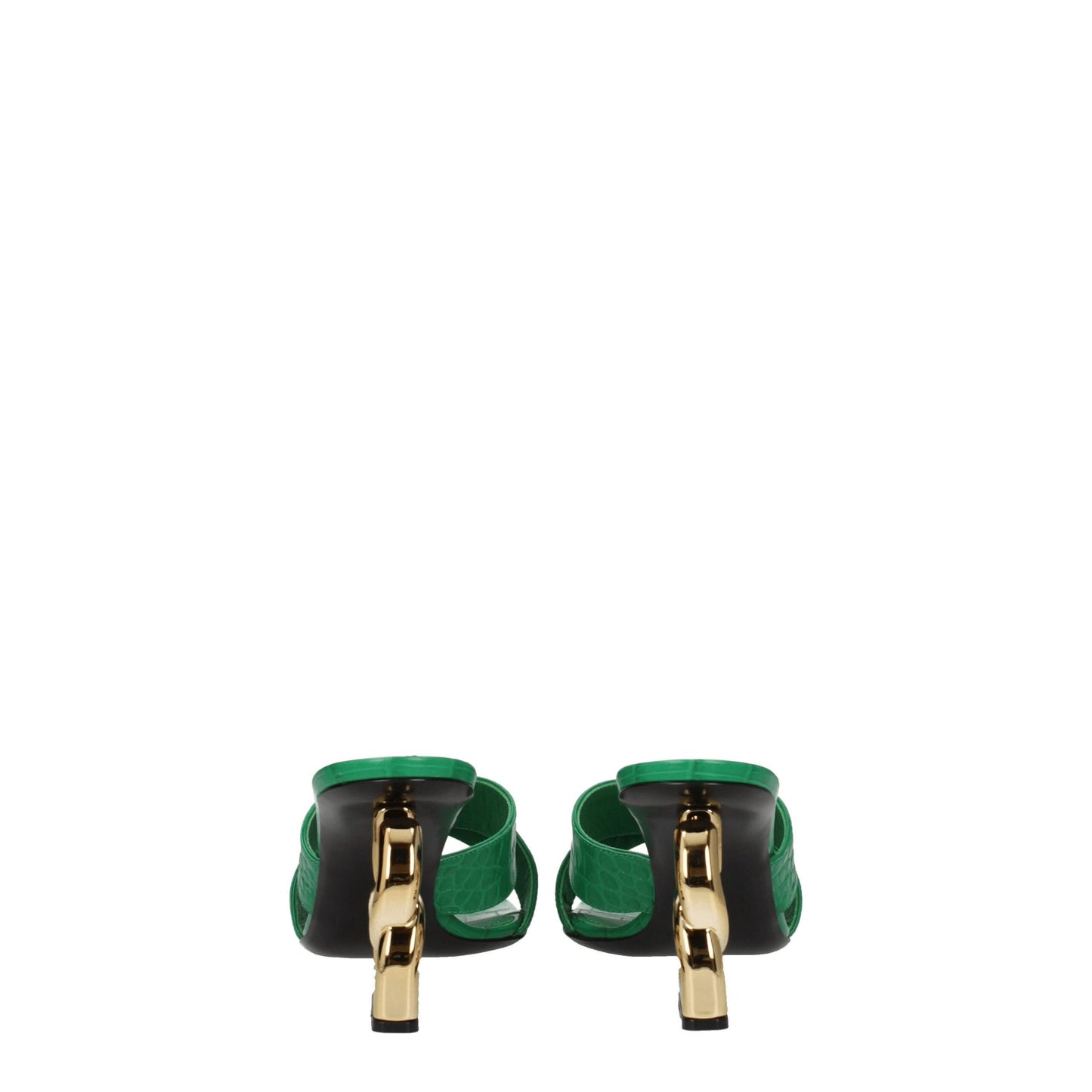 Dolce & Gabbana Green Leather Sandal