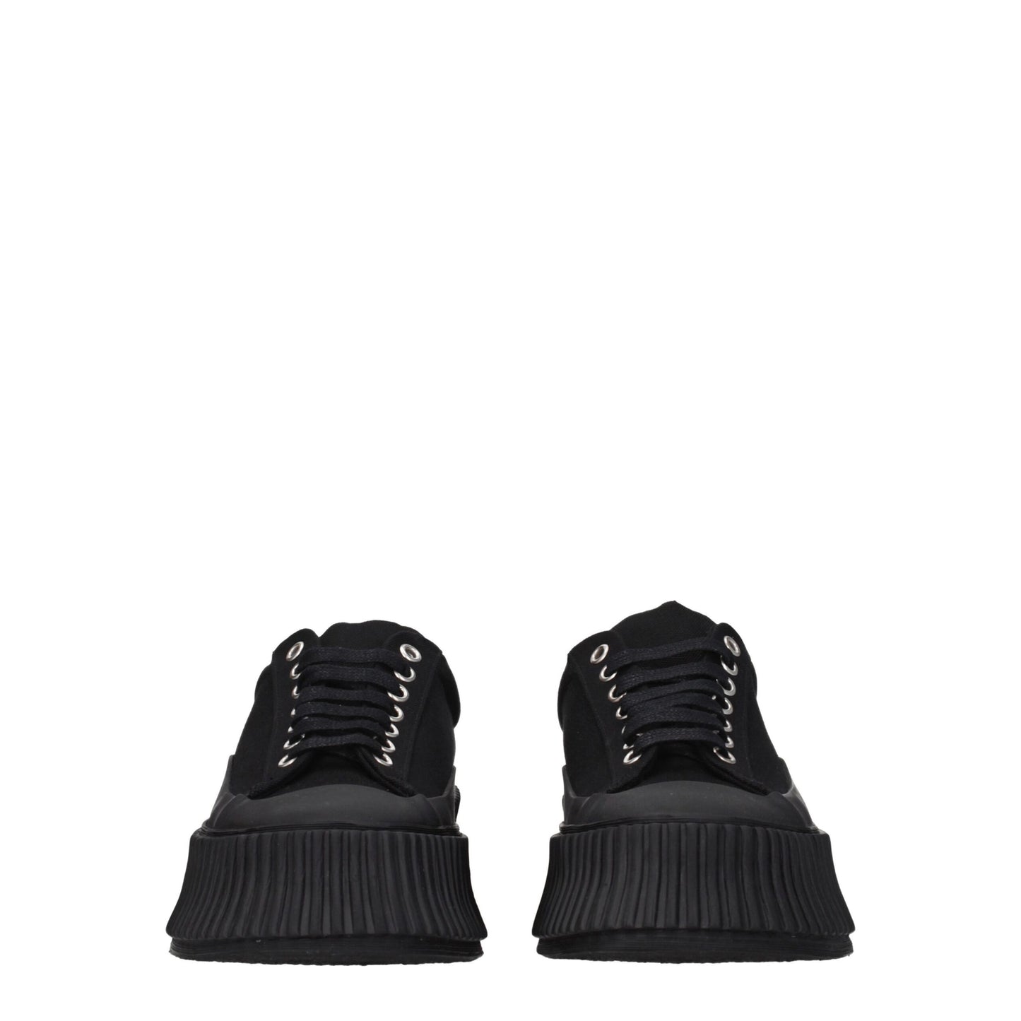 Jil Sander Black Fabric Sneakers
