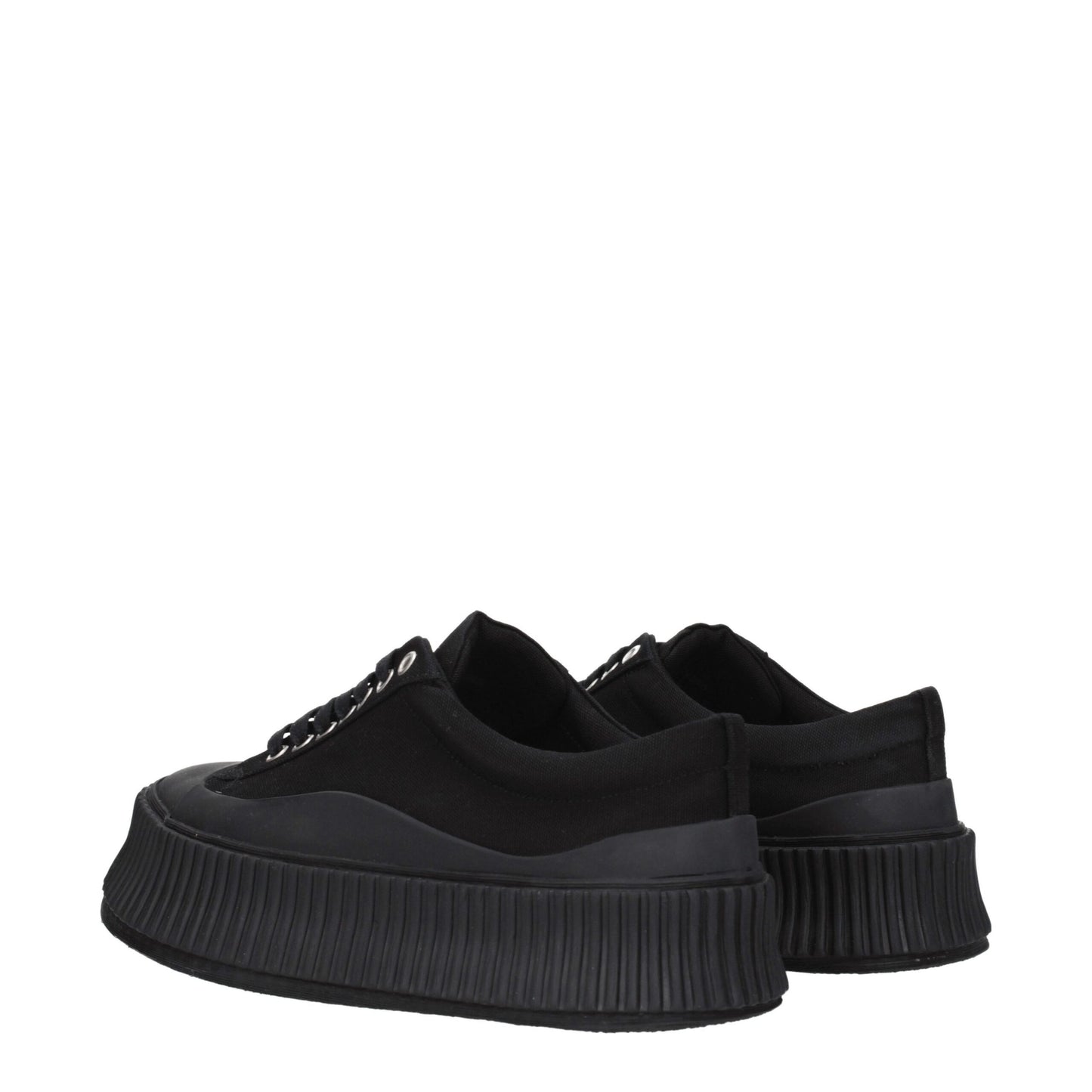 Jil Sander Black Fabric Sneakers