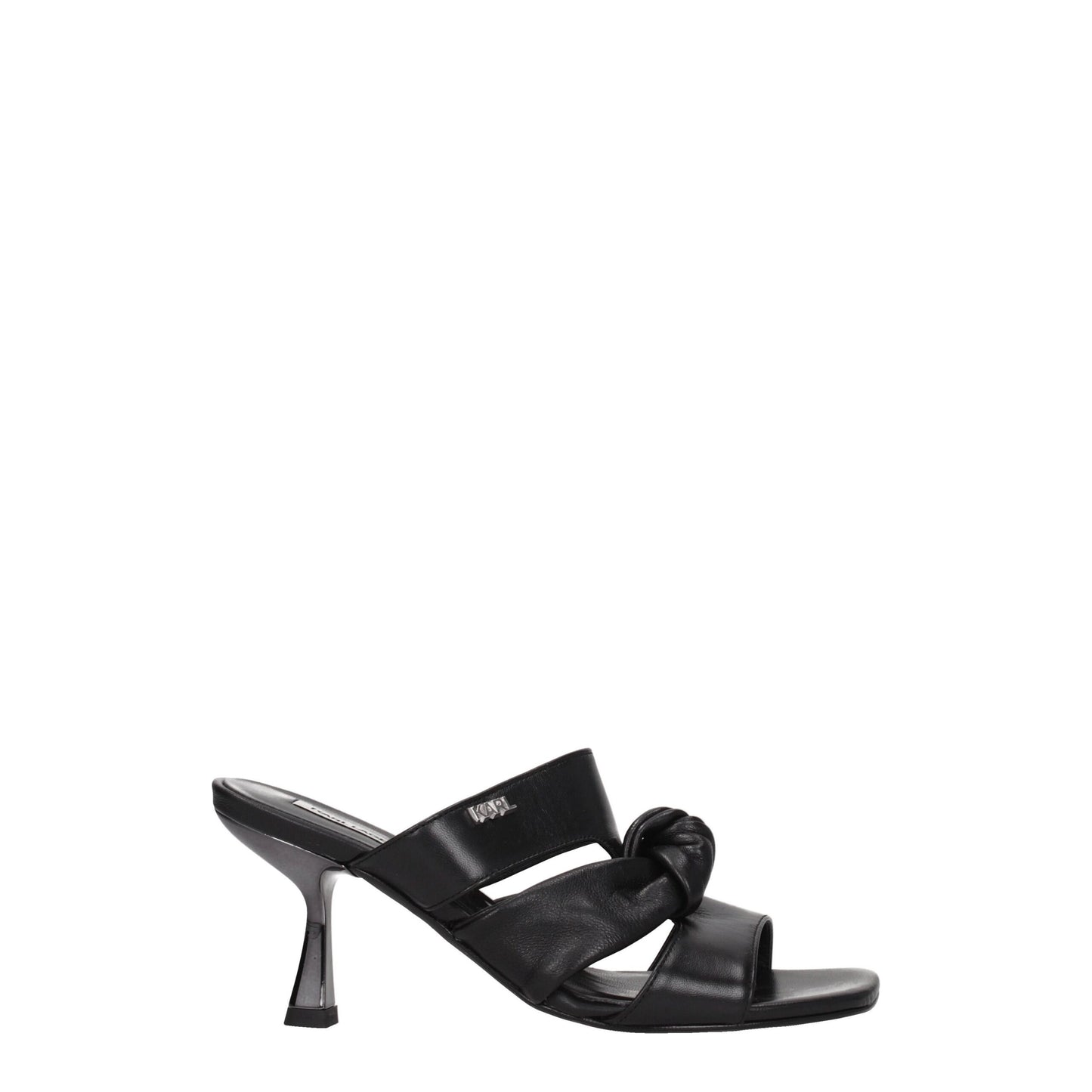 Karl Lagerfeld Black Leather Sandal