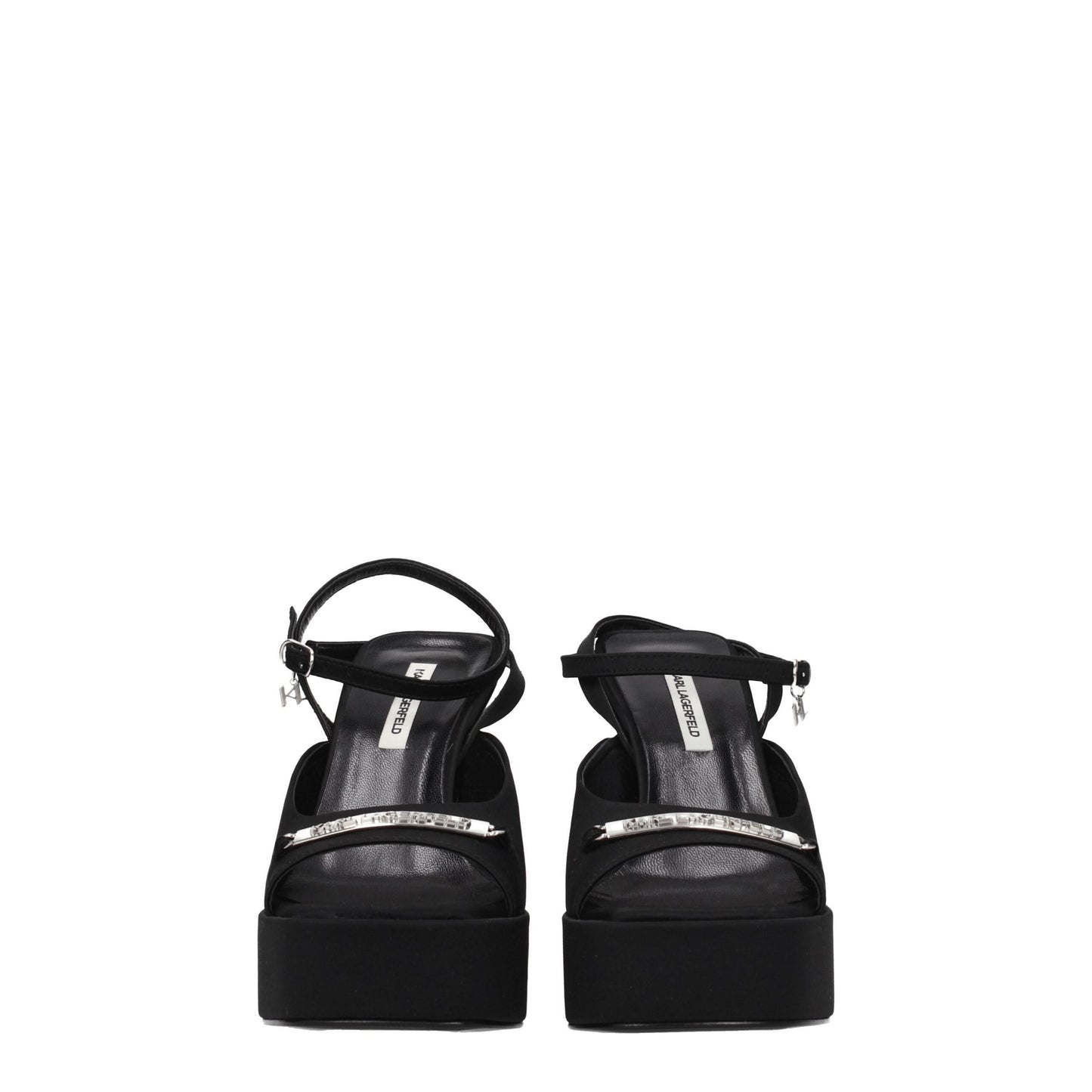 Karl Lagerfeld Black Fabric Sandal
