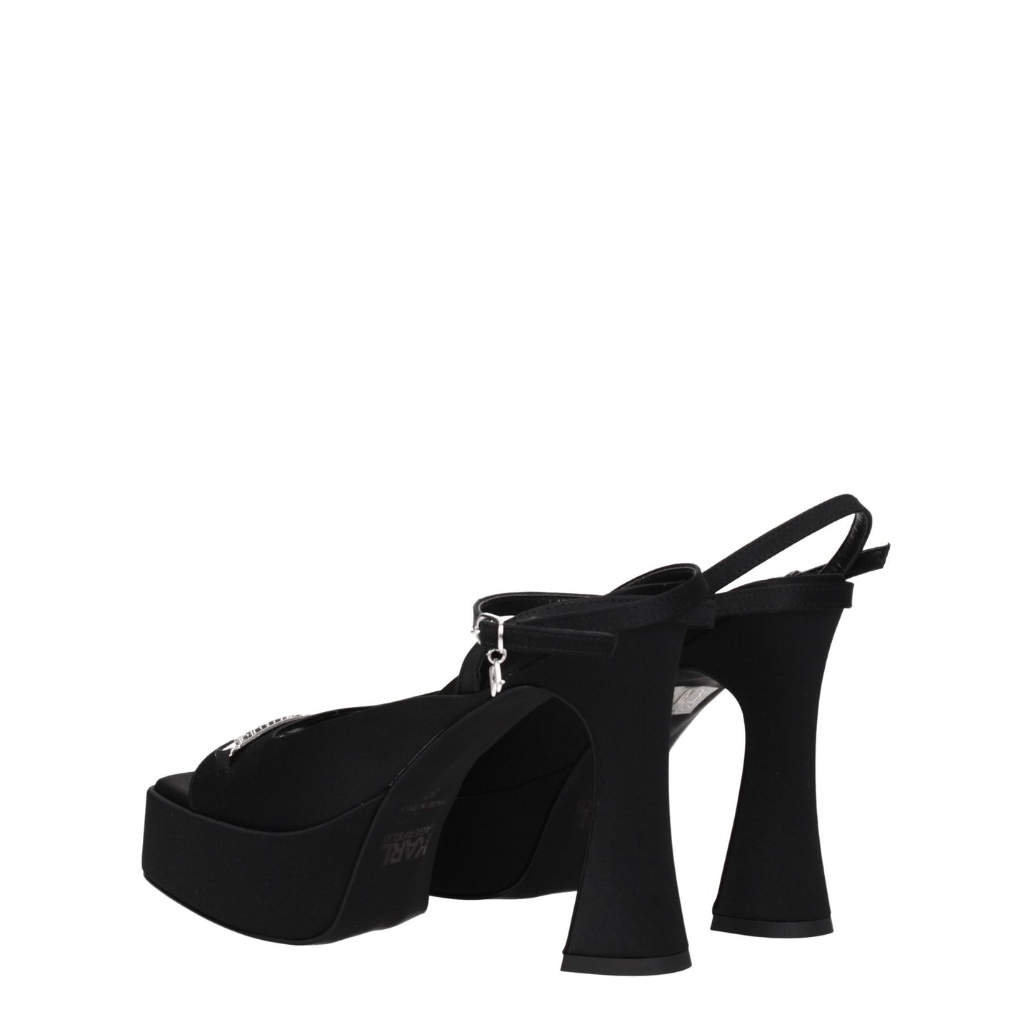 Karl Lagerfeld Black Fabric Sandal