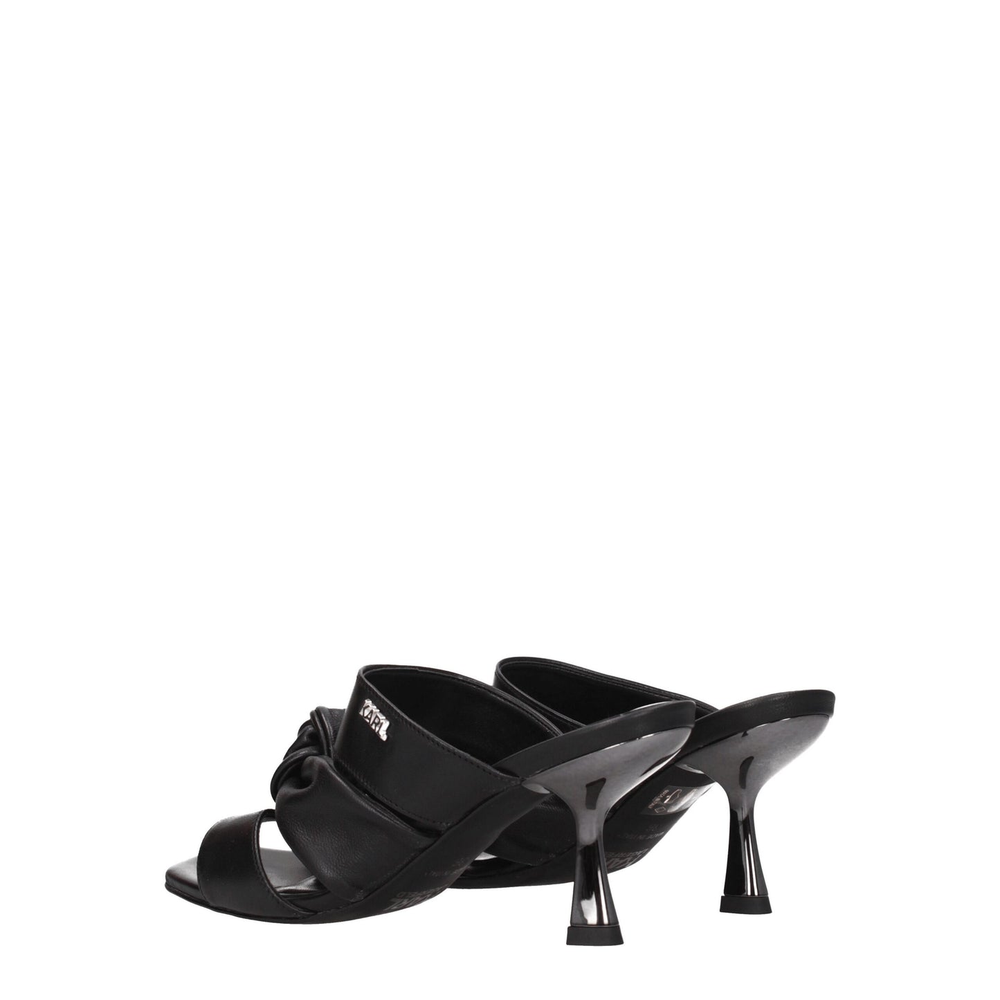 Karl Lagerfeld Black Leather Sandal