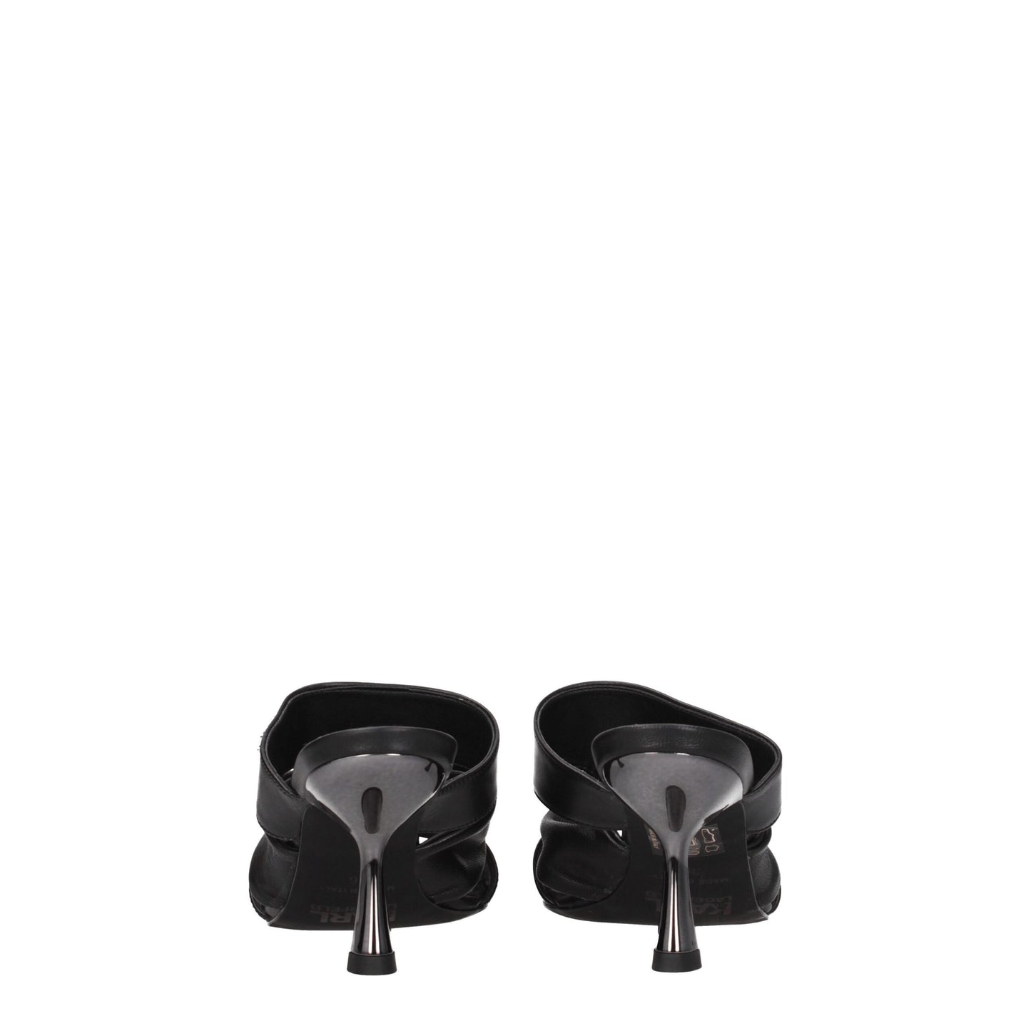 Karl Lagerfeld Black Leather Sandal