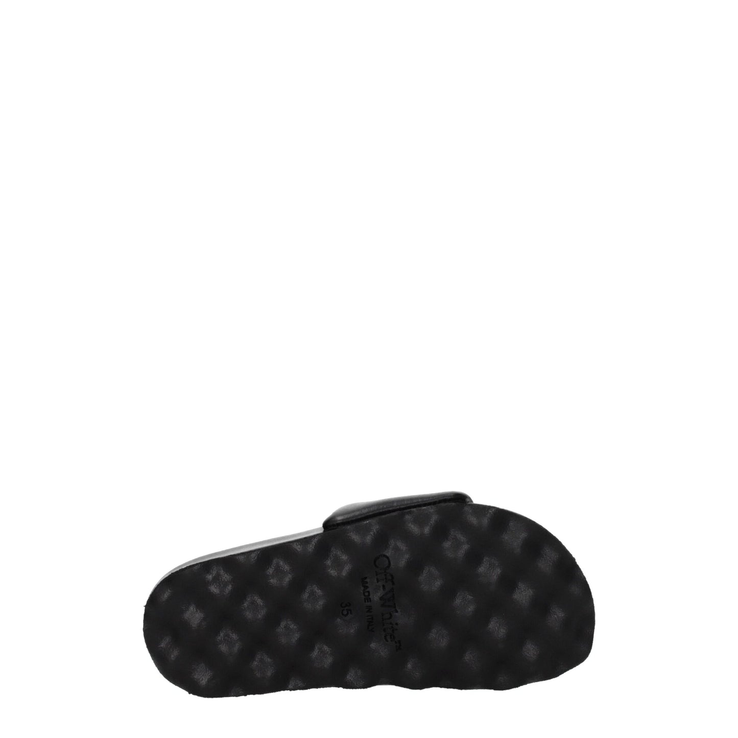Off-White Black Leather Slipper