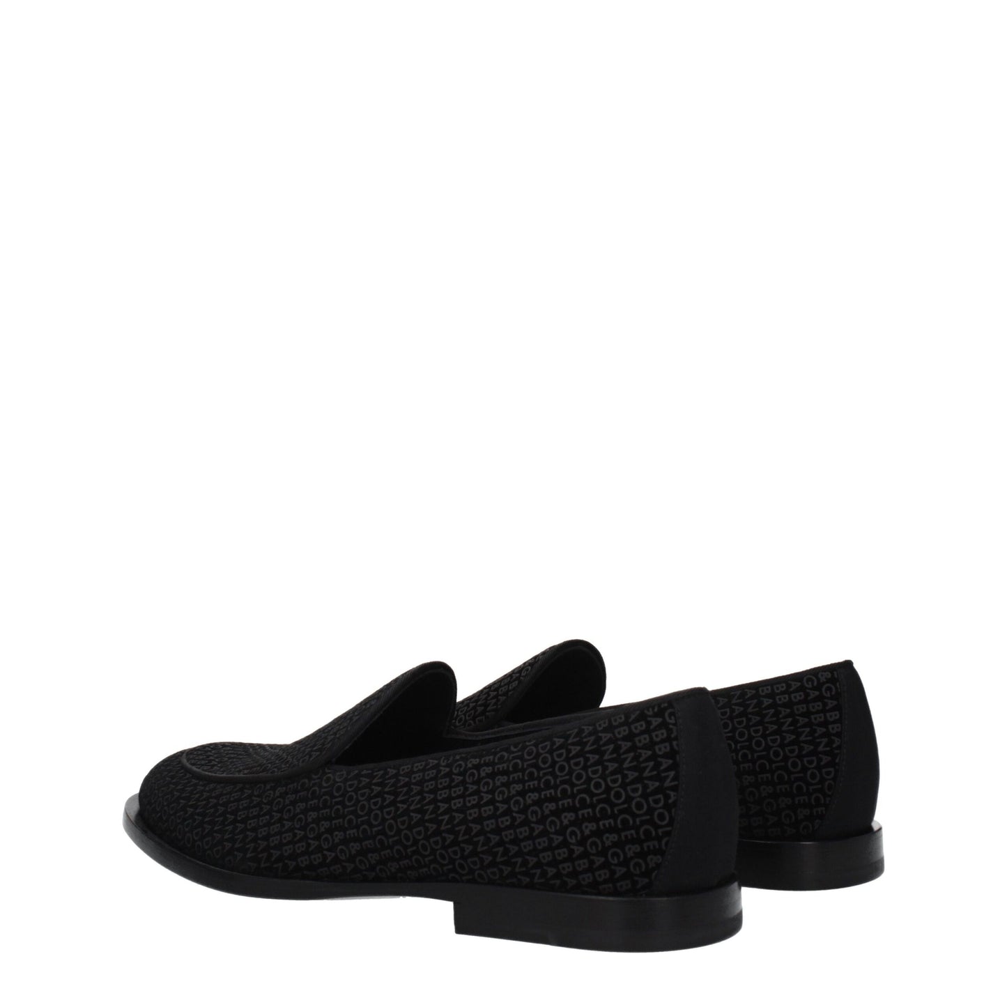 Dolce & Gabbana Black Velvet Slip-On Loafer